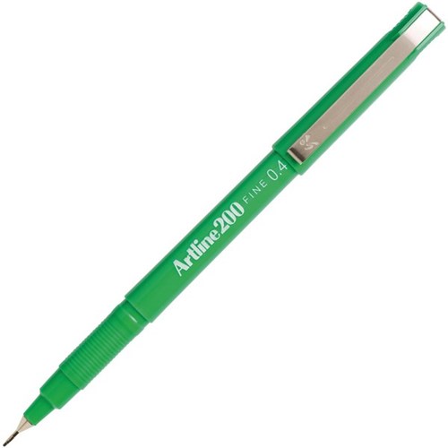 Artline 200 Green FineLiner Pen 0.4mm Fine Tip