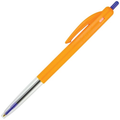BIC Clic Blue Ballpoint Pen 0.8mm Fine Tip