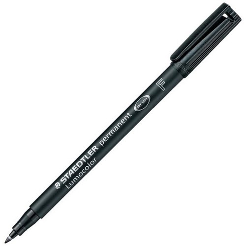 Staedtler Lumocolor 318 Black Permanent Pen Fine Tip