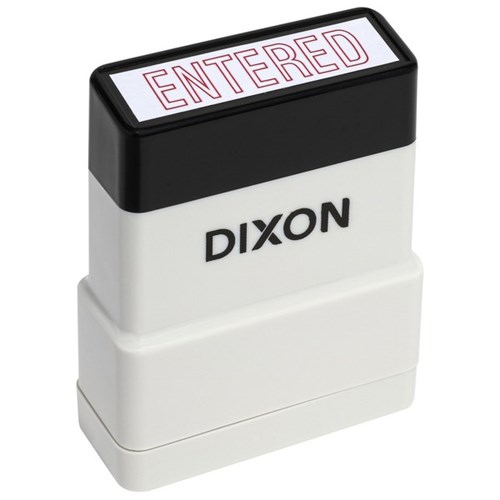 Dixon 027 Self-Inking Stamp ENTERED Red