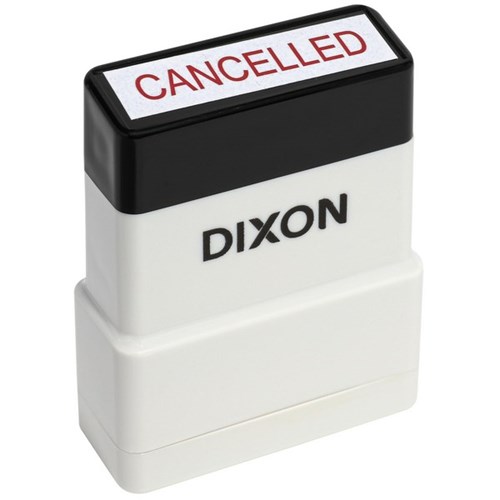 Dixon 019 Self-Inking Stamp CANCELLED Red