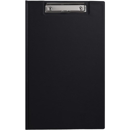 OfficeMax PVC Clipboard Folder Foolscap Black