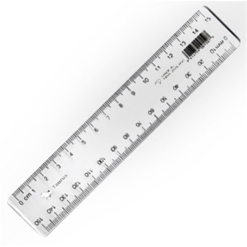 Taurus Plastic Ruler 15cm Clear