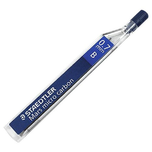 Staedtler Mars Micro Carbon 250 B Pencil Leads 0.7mm, Pack of 12