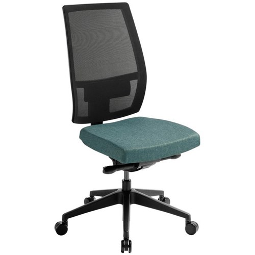 Eden Office Stance Task Chair Mesh Back Keylargo Fabric/Atlantic/Black