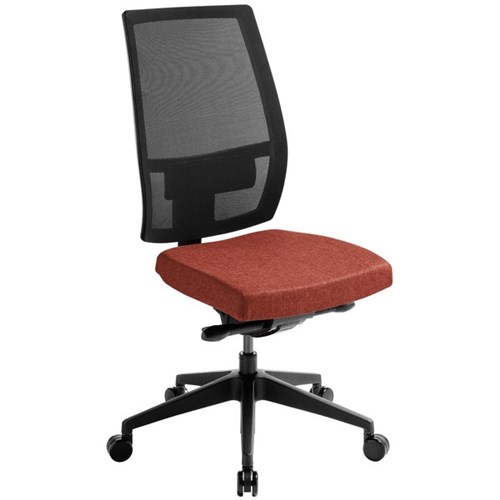 Eden Office Stance Task Chair Mesh Back Keylargo Fabric/Paprika/Black