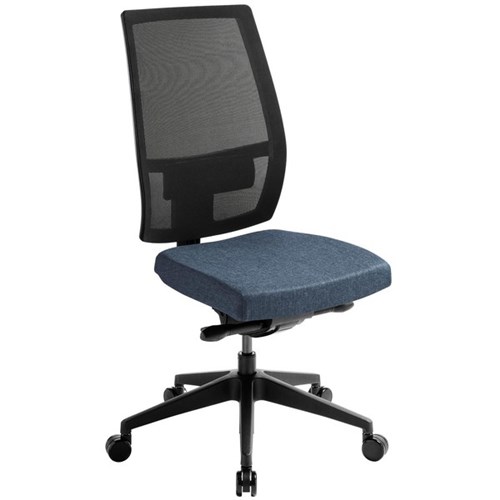 Eden Office Stance Task Chair Mesh Back Keylargo Fabric/Navy/Black