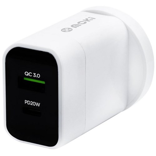 Moki USB Type-C 20W Power Delivery Wall Charger with USB 3.0 Quick Charge