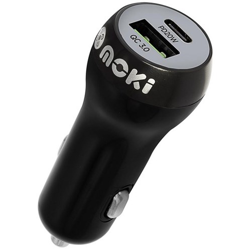 Moki USB Type-C Power Delivery Car Charger with Quick Charge USB 3.0