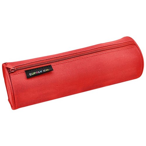 Supply Co Tube Pencil Case Red 210x80mm