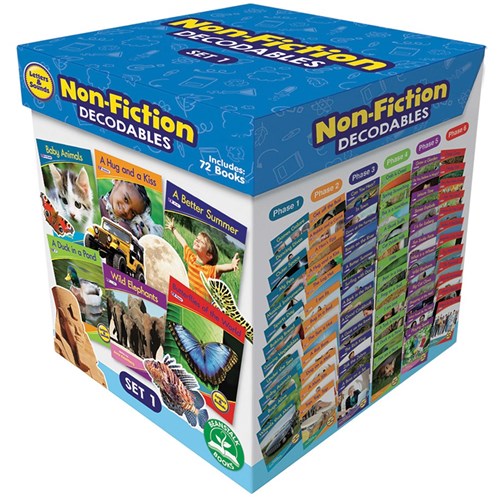 Junior Learning Letters & Sounds Non-Fiction Set One Boxed Set, Set of 72 Books