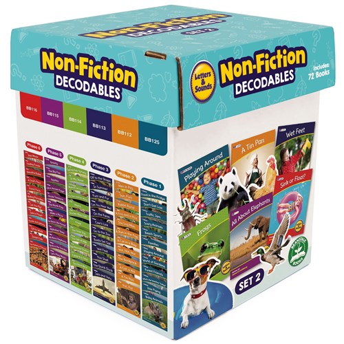 Junior Learning Letters & Sounds Non-Fiction Set Two Boxed Set, Set of 72 Books