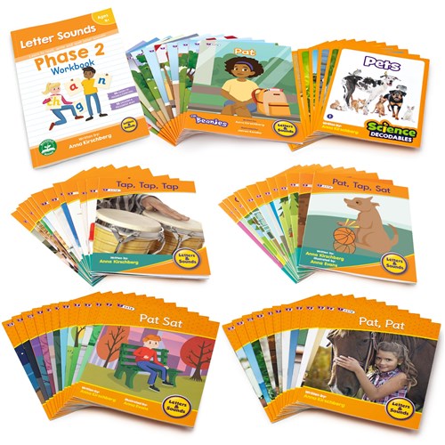 Junior Learning Letters & Sounds Phase 2 Single Kit, Set of 48 Books