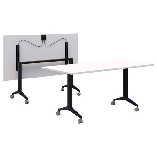 Fiord Flip Table 1500mm Snow Velvet/Black