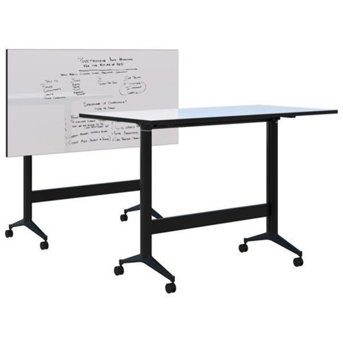 Fiord Leaner Flip Table 1800x1050mm, Writeable Whiteboard/Black