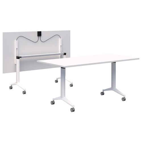 Fiord Flip Table 1500mm Snow Velvet/White