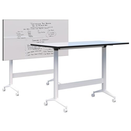 Fiord Leaner Flip Table 1200x1050mm, Writeable Whiteboard/White