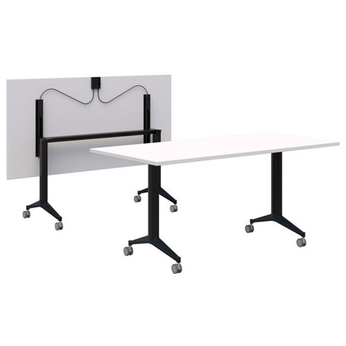 Fiord Flip Table 1600mm Snow Velvet/Black