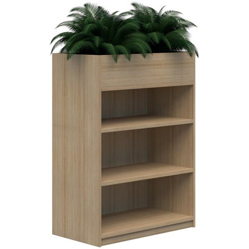 Mascot Planter Bookshelves 900x1200mm Classic Oak