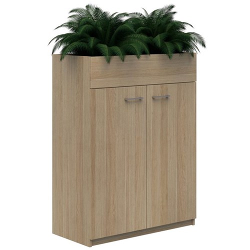 Mascot Lockable Planter Cabinet 900x1200mm Classic Oak