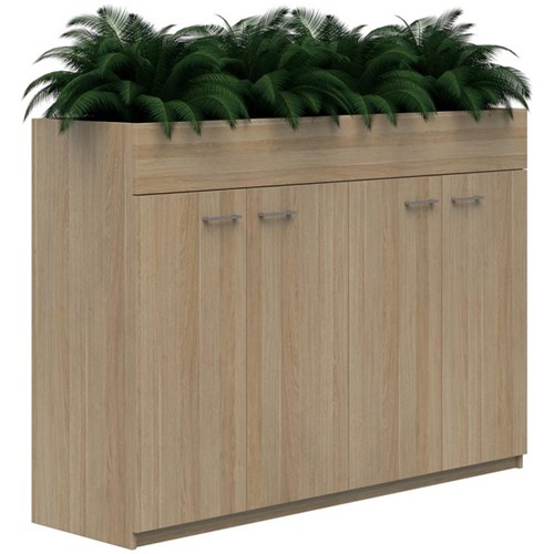 Mascot Lockable Planter Cabinet 1800x1200mm Classic Oak