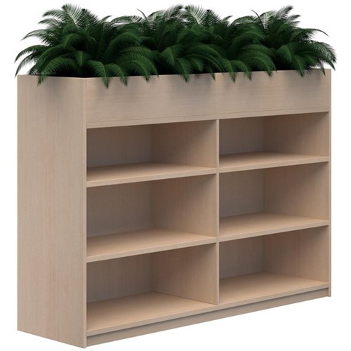 Mascot Planter Bookshelves 1800x1200mm Refined Oak