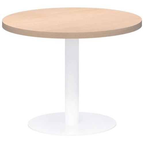 Classic Round Coffee Table 450mm Refined Oak/White