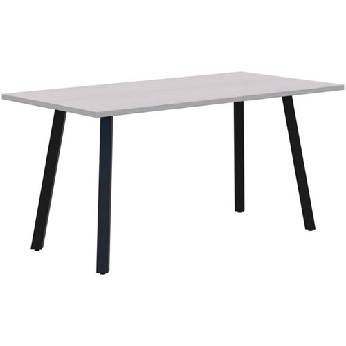 SWITCH CAFE Table 1600 x 800 x 720mm Silver Strata Top with Black Base