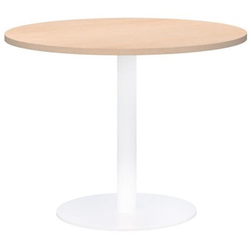 Accent Classic Round Table 1000mm Refined Oak/White