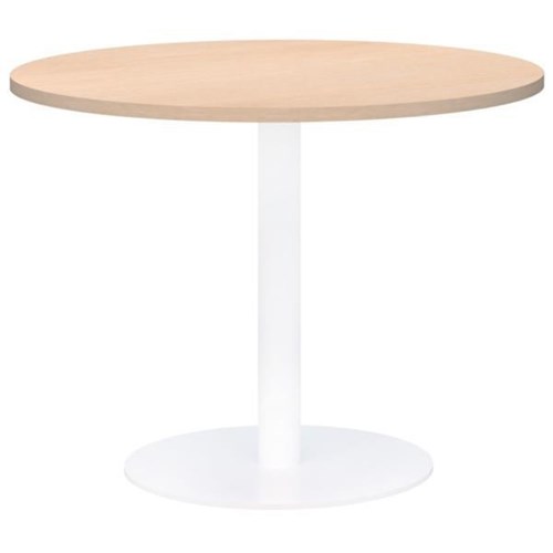 Accent Classic Round Table 800mm Refined Oak/White