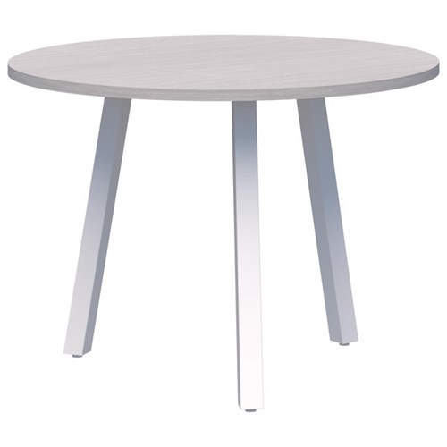 Switch Round 3 Leg Table 800mm Silver Strata/White