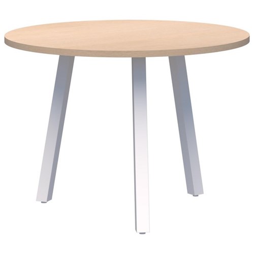 Switch Round 3 Leg Table 900mm Refined Oak/White