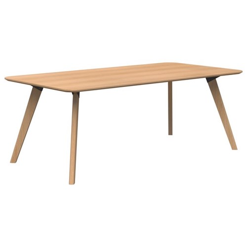 FIORD Rectangle Meeting Table 1800 x 900 x 720mm Tasmanian Ash Veneer Top with Solid Wood Base