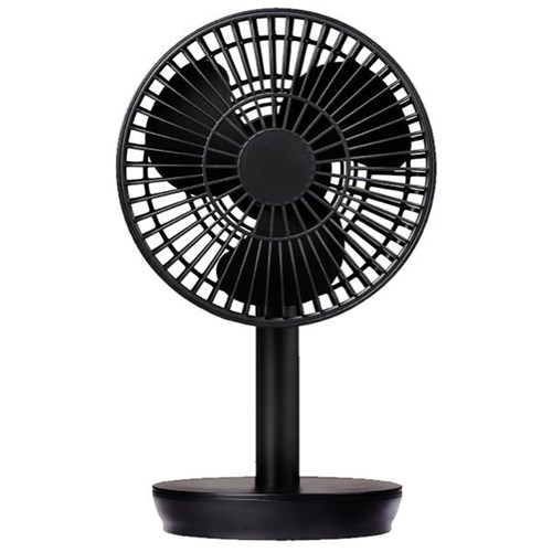 Goldair Rechargeable Personal Desk Fan 15cm Black | OfficeMax NZ