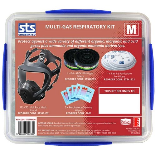 Shigematsu Full Face Multi Gas Respirator Mask Kit Medium