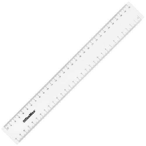 officemax plastic ruler 30cm clear officemax nz