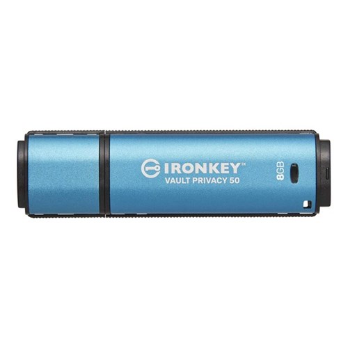 Kingston IronKey Vault Privacy 50 USB Flash Drive, 8 GB