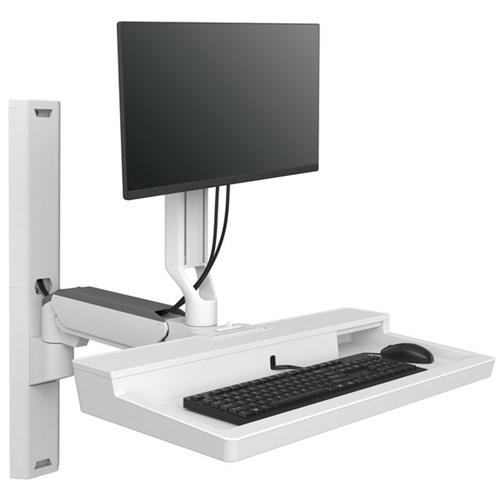 Ergotron 45-618-251 CareFit Wall Mount Workstation With Keyboard And Monitor Mount