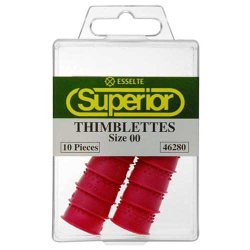 Esselte Superior Thimblettes Size 00 14mm Pink, Box of 10