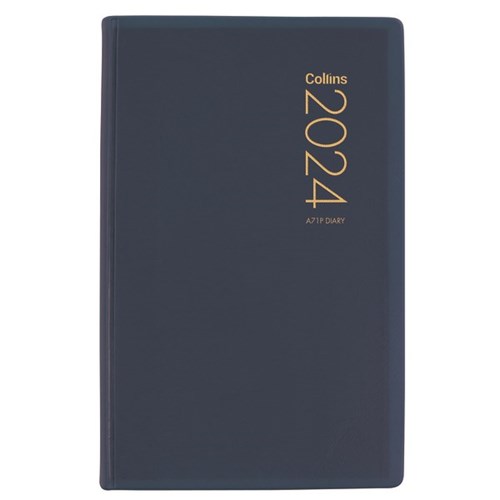 Collins A71 Day Per Page Pocket Diary 2024 Navy