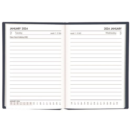 Collins A71 Day Per Page Pocket Diary 2024 Navy