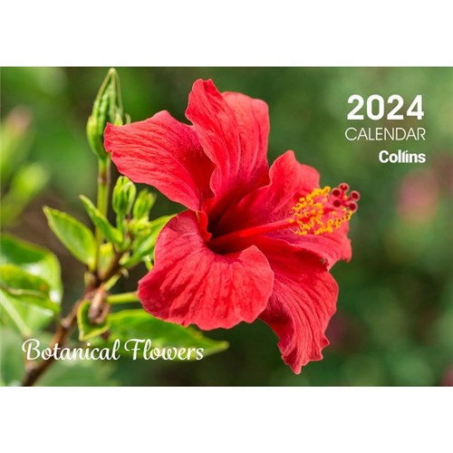 Collins Rosebank A4 Wall Calendar 2024 Floral