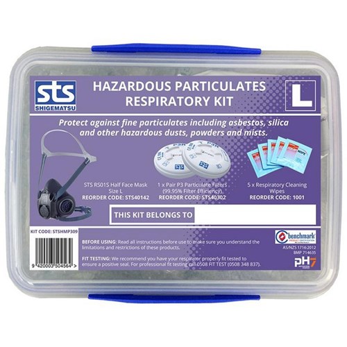 STS Shigematsu STSHMP309 Half Face Hazardous Particulates Respiratory Kit Large