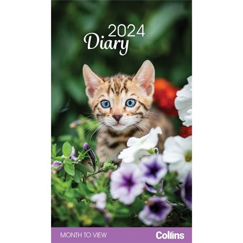 Collins Rosebank Pocket Diary Month To View 2024 Cats & Kittens
