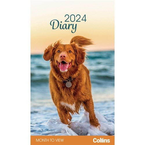 Collins Rosebank Pocket Diary Month To View 2024 Dogs & Puppies