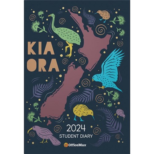 OfficeMax A5 Student Diary Week To View 2024 Kia Ora