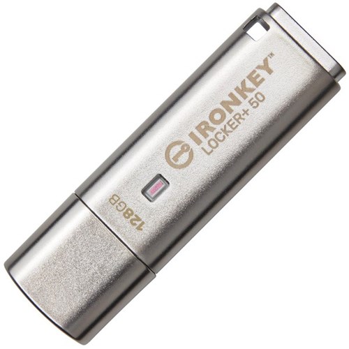 Kingston IronKey Locker Plus 50 Flash Drive 128GB