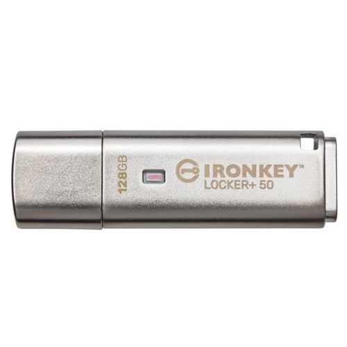 Kingston IronKey Locker Plus 50 Flash Drive 128GB