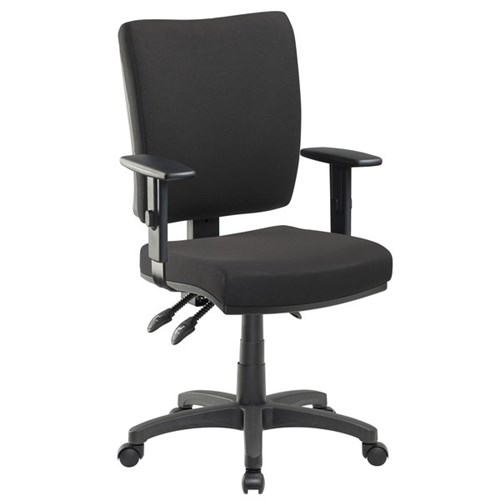 Advance Plus Black Chair with Adjustable Arms