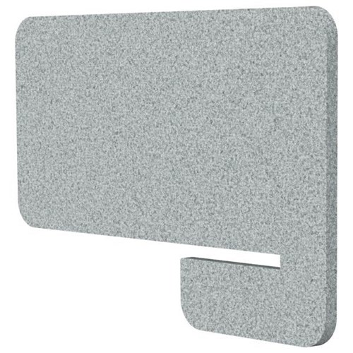 Boyd Acoustic Desk Divider Side Slot 800mm Dark Silver Grey